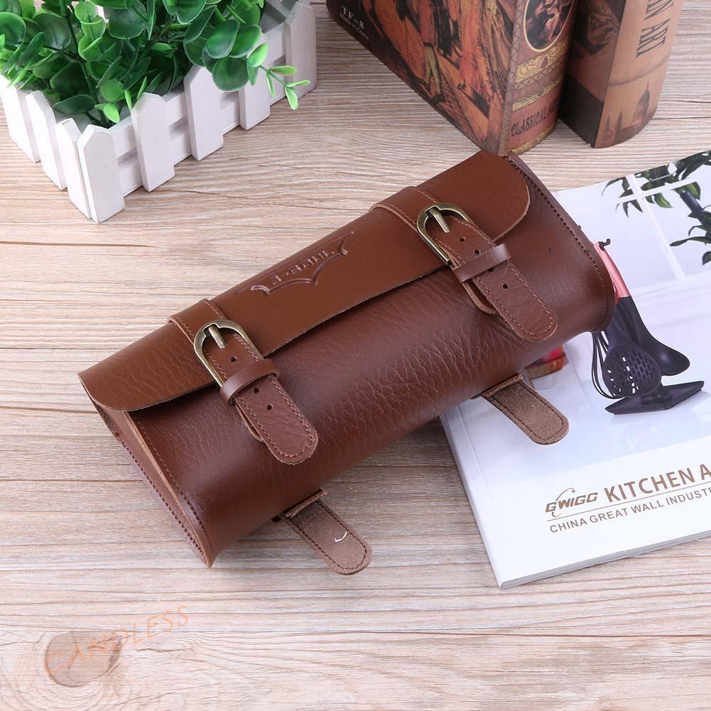 Túi đeo phía sau xe đạp da PU phong cách retro
