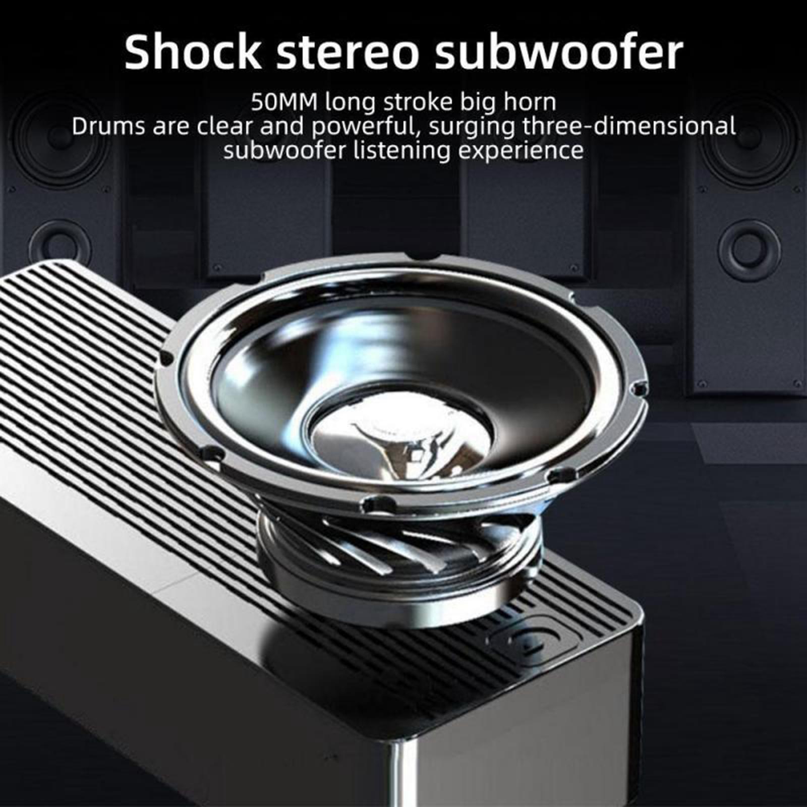 Bluetooth Speaker Large Display with Timer USB TF Card Desktop Bedside Black