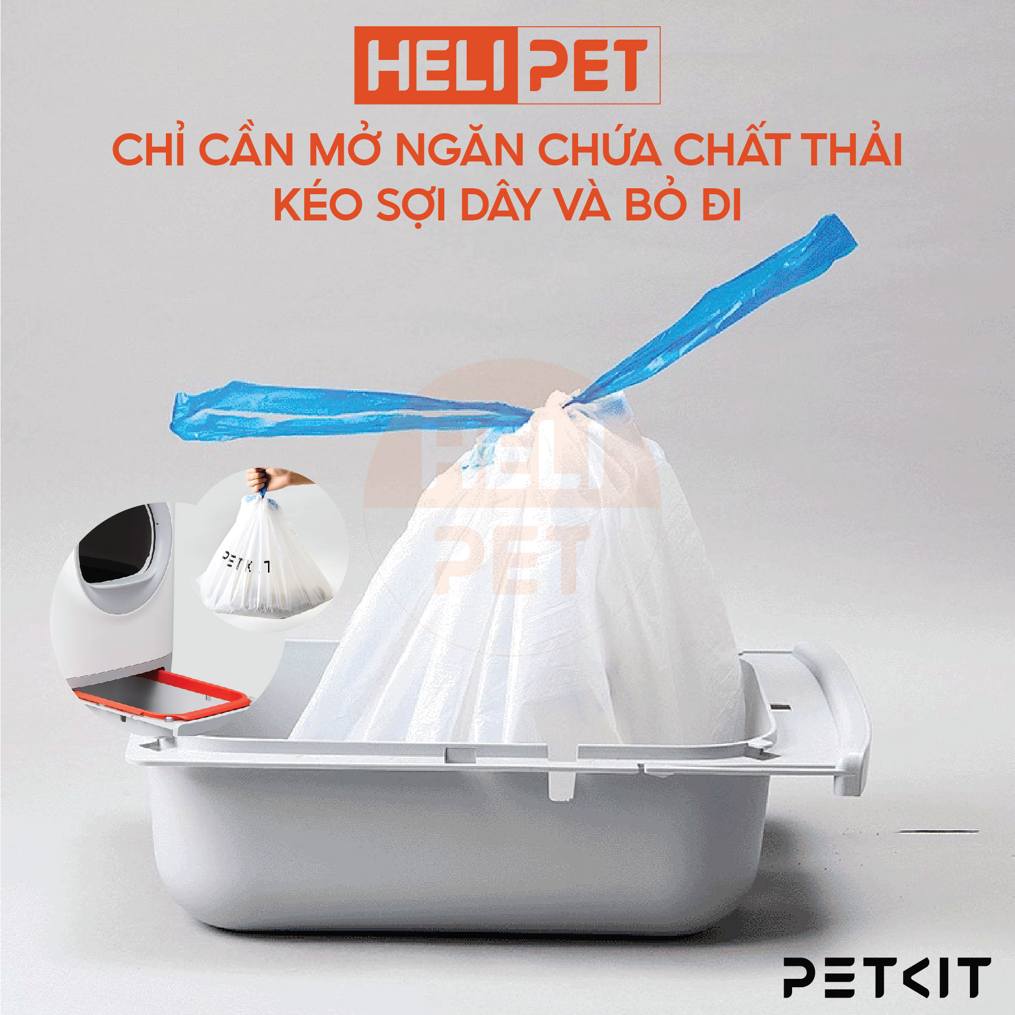 Túi Đựng Rác Dùng Cho Máy Vệ Sinh Tự Động Cho Mèo Pura X và Pura Max Petkit- HeLiPet