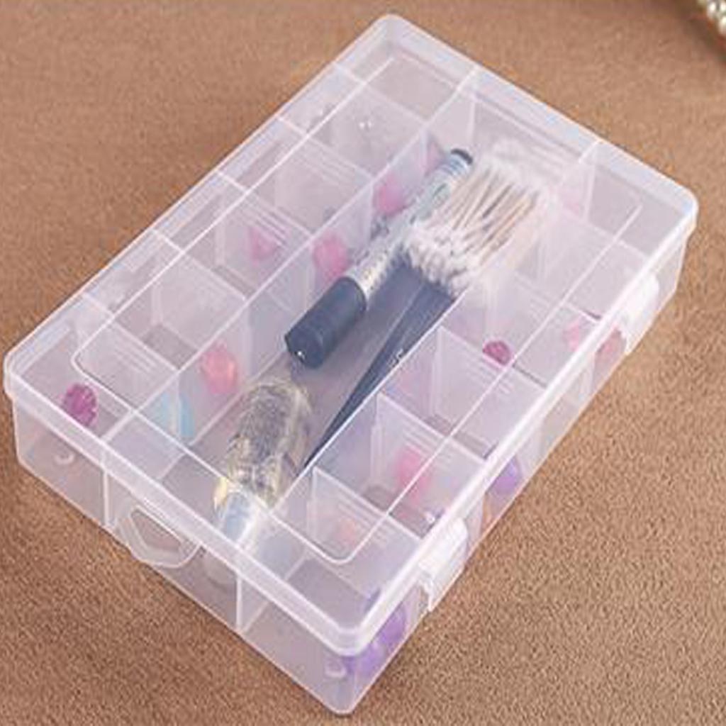13 Grids Empty Box Jewelry Ring Beads Clear Gift Box Storage Container Case