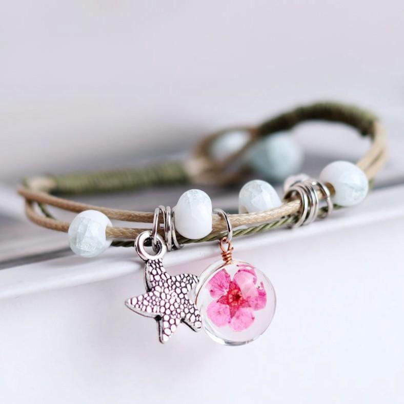 Vòng Tay Gốm Hoa Khô Mẫu Mới