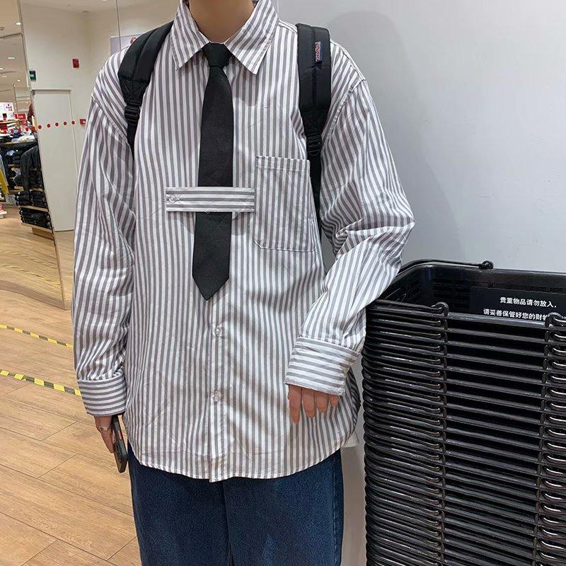 Áo Sơ Mi Kẻ Sọc Thời Trang Hàn Quốc 2021 Size M-3Xl