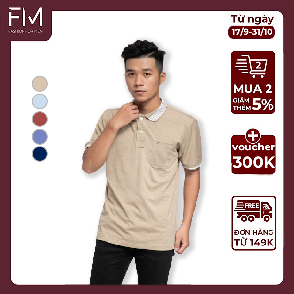 Áo Polo nam cổ bẻ ngắn tay, chất liệu vải thun cotton cao cấp, trẻ trung, năng động – FORMEN SHOP – FMPS088 - ĐỎ