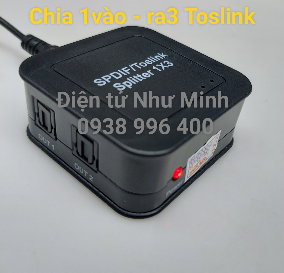 Bộ Chia âm thanh  Optical 1 ra 3 - Chia SPDIF 1 to 3