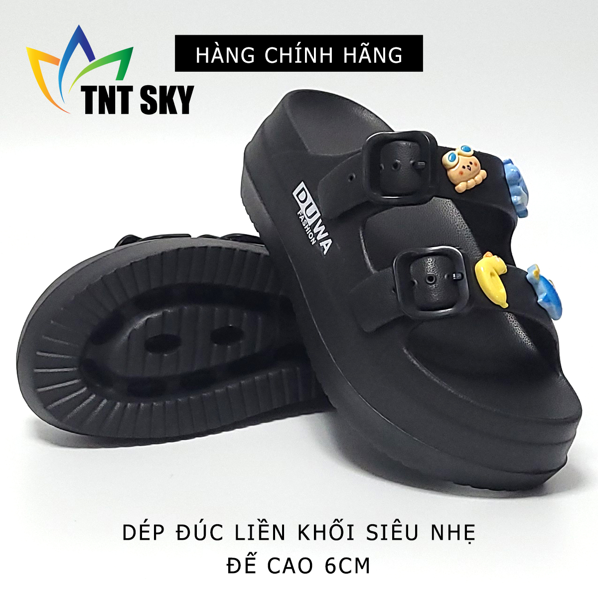 Dép Nữ Đúc Liền Khối Siêu Nhẹ Đế Cao 6CM - Hàng Chính Hãng - TK5212