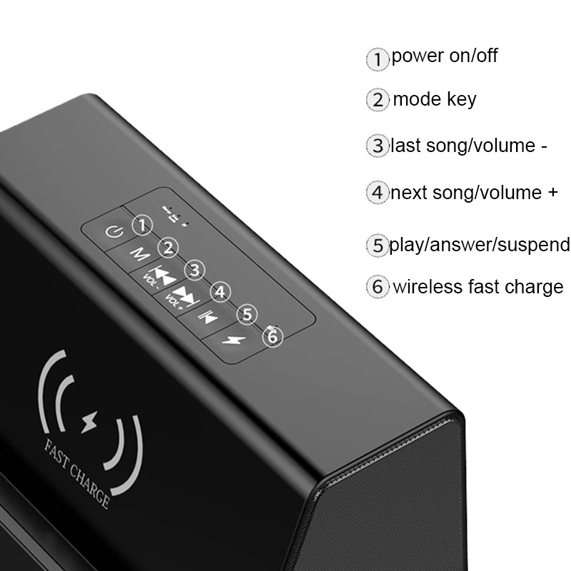 Loa bluetooth đa năng - giá đỡ điện thoại kiêm sạc dự phòng không dây cho điện thoại - Hàng Nhập Khẩu