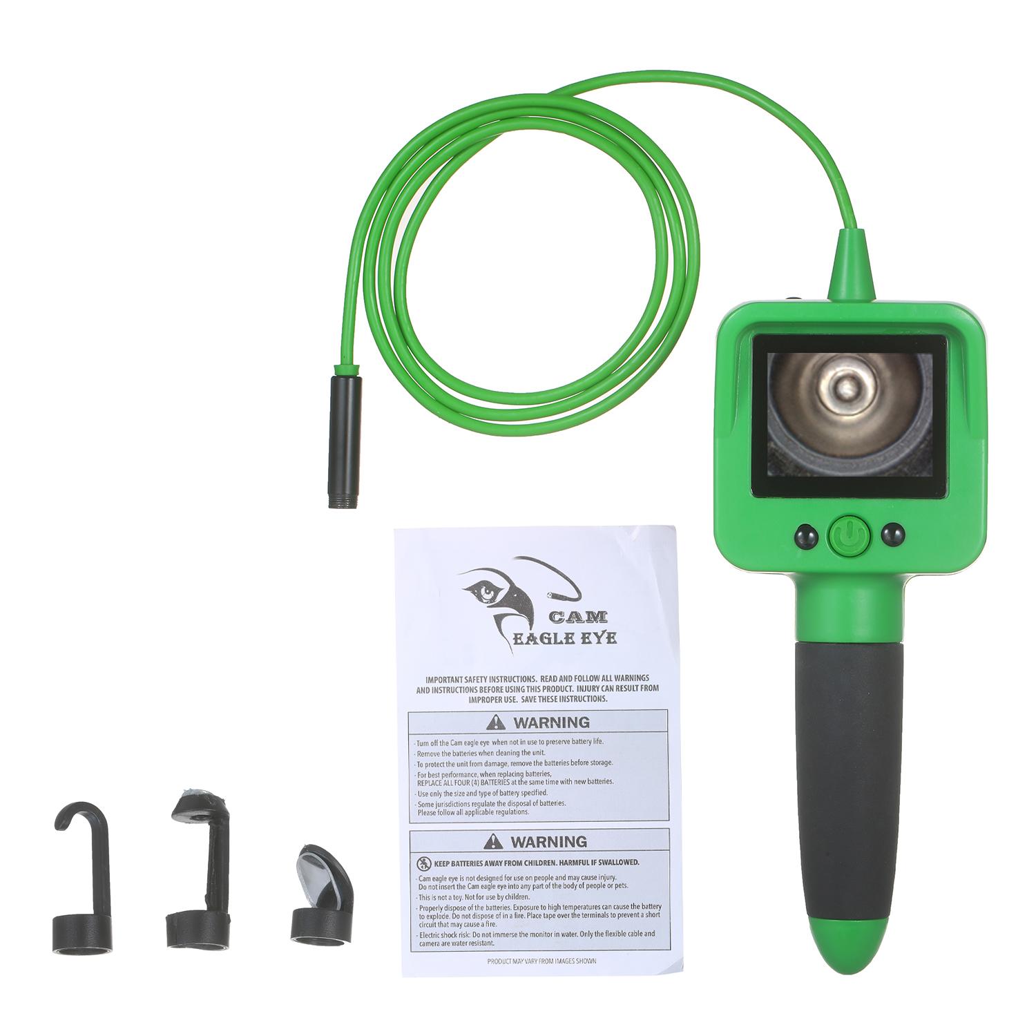Household Endoscope 2.4-inch LCD Digital Industrial Borescope Micro Inspection Camera Waterproof Lens and Flexible Cable