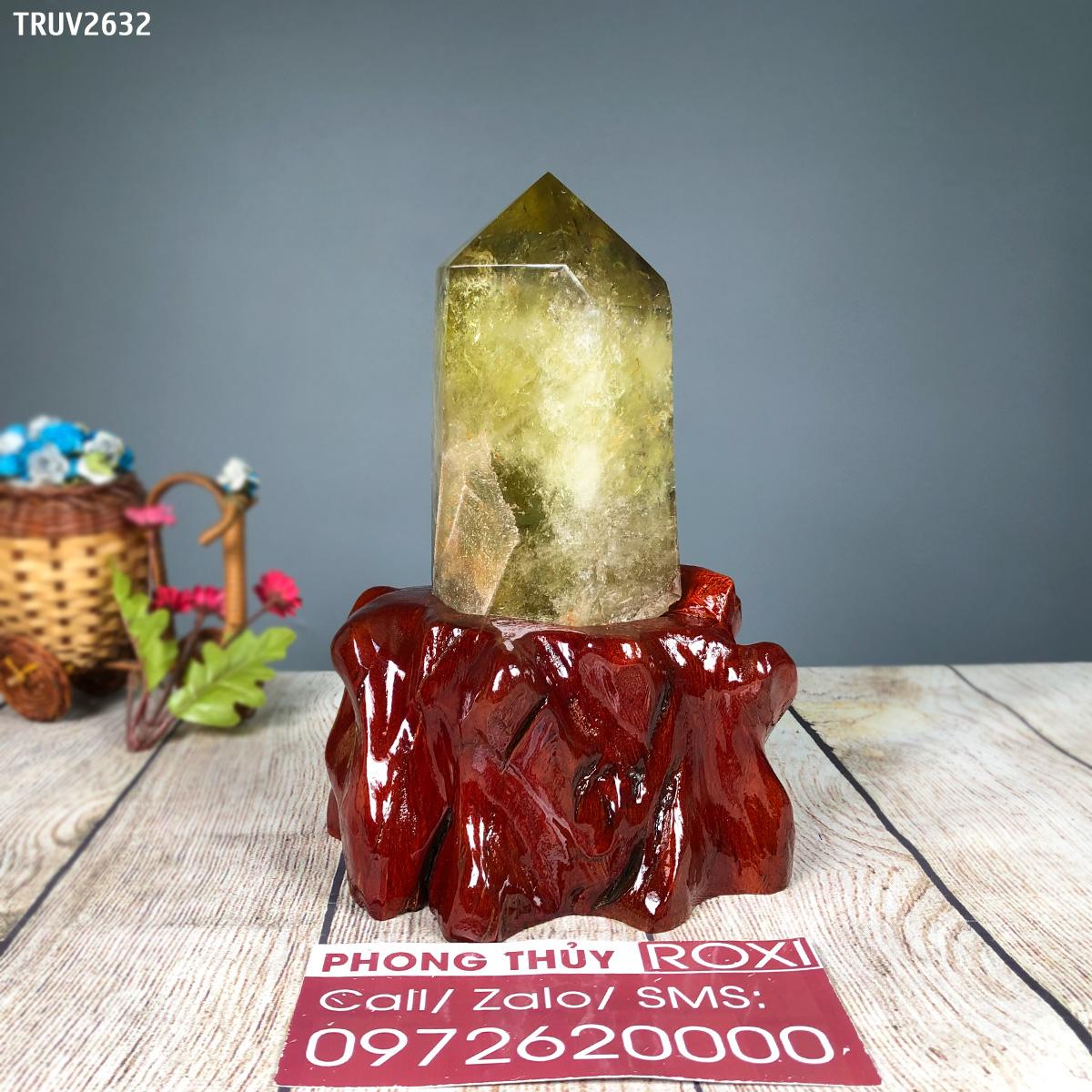 Trụ Đá Thạch Anh vàng 1,22kg