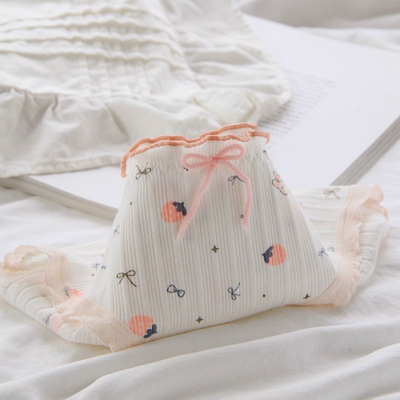 Combo 5 quần lót nữ cotton Freesize Kiểu Thỏ xanh tím dễ thương