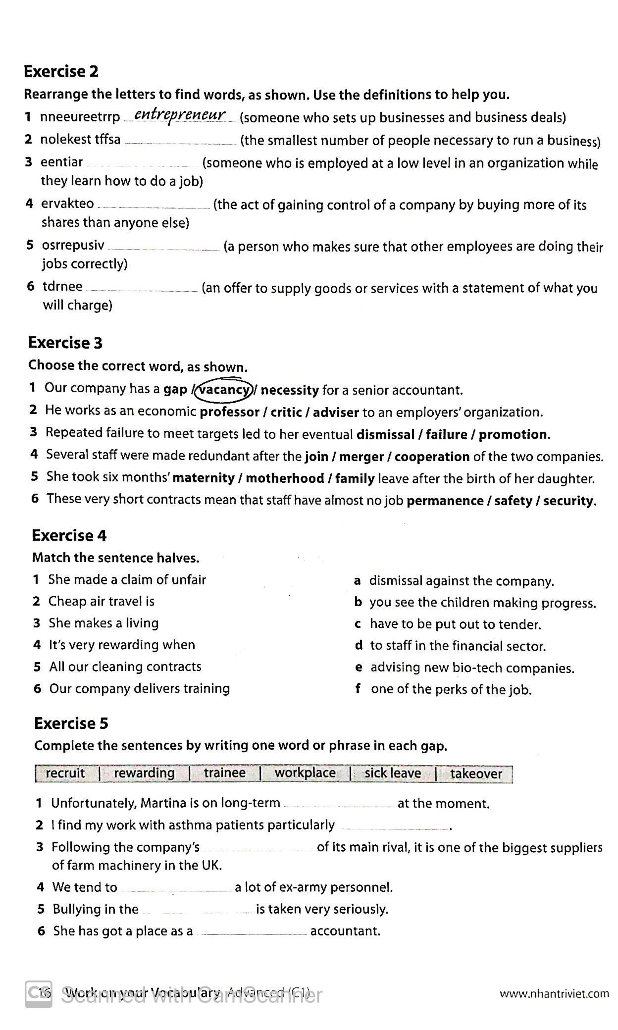 Sách Collins Work On Your Vocabulary - Advanced C1