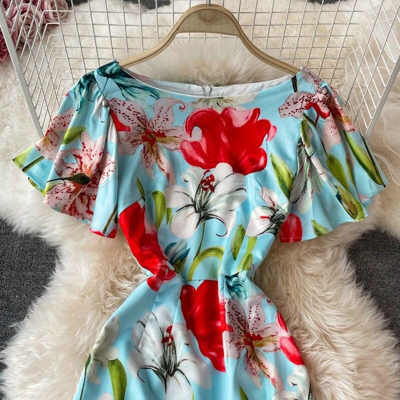 HÀNG NHẬP - ĐẦM BODY LỤA HOA ĐUÔI CÁ