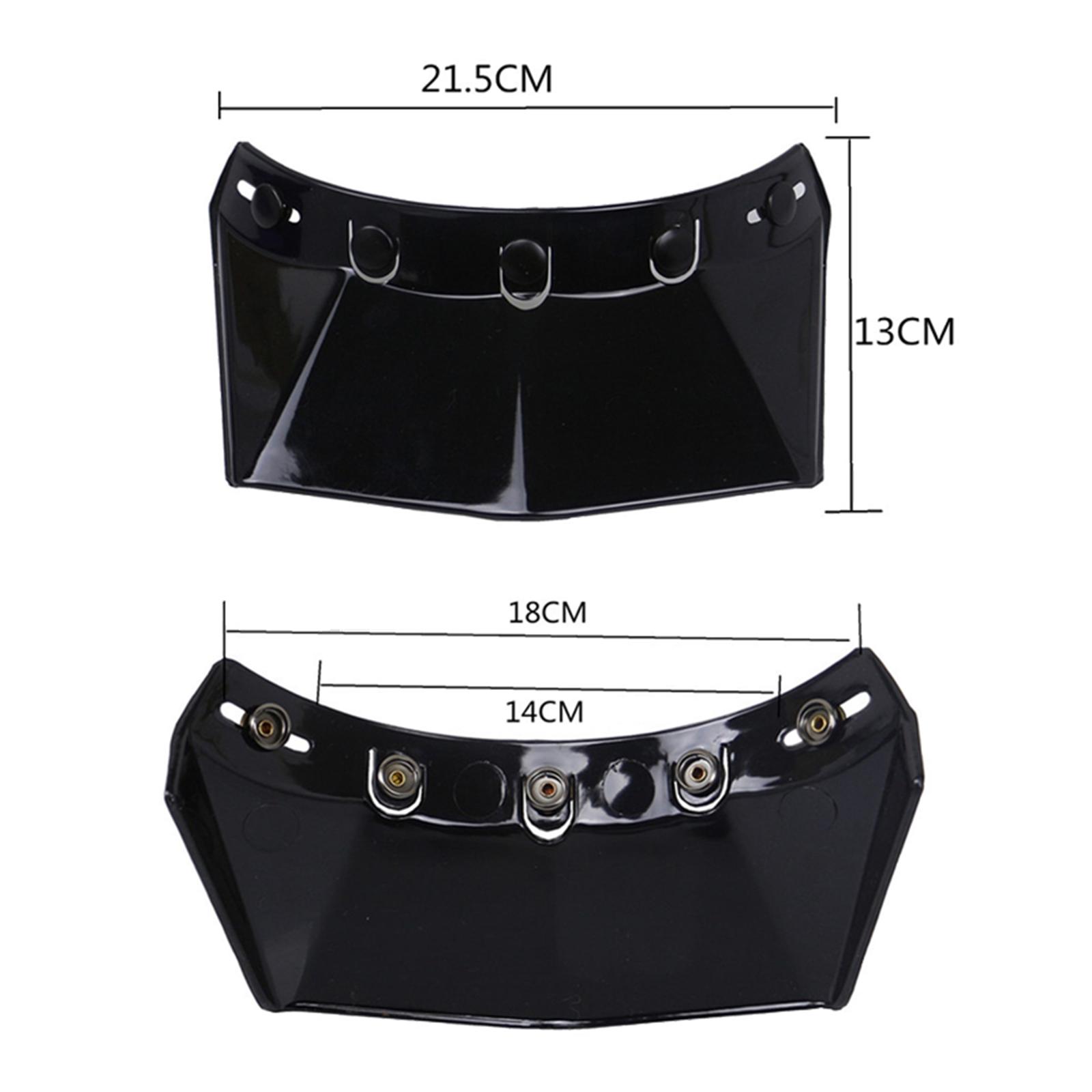 3PCS Retro 5-Snap Bubble Adjustable Visor Peak Replace for Motorcycle Helmet
