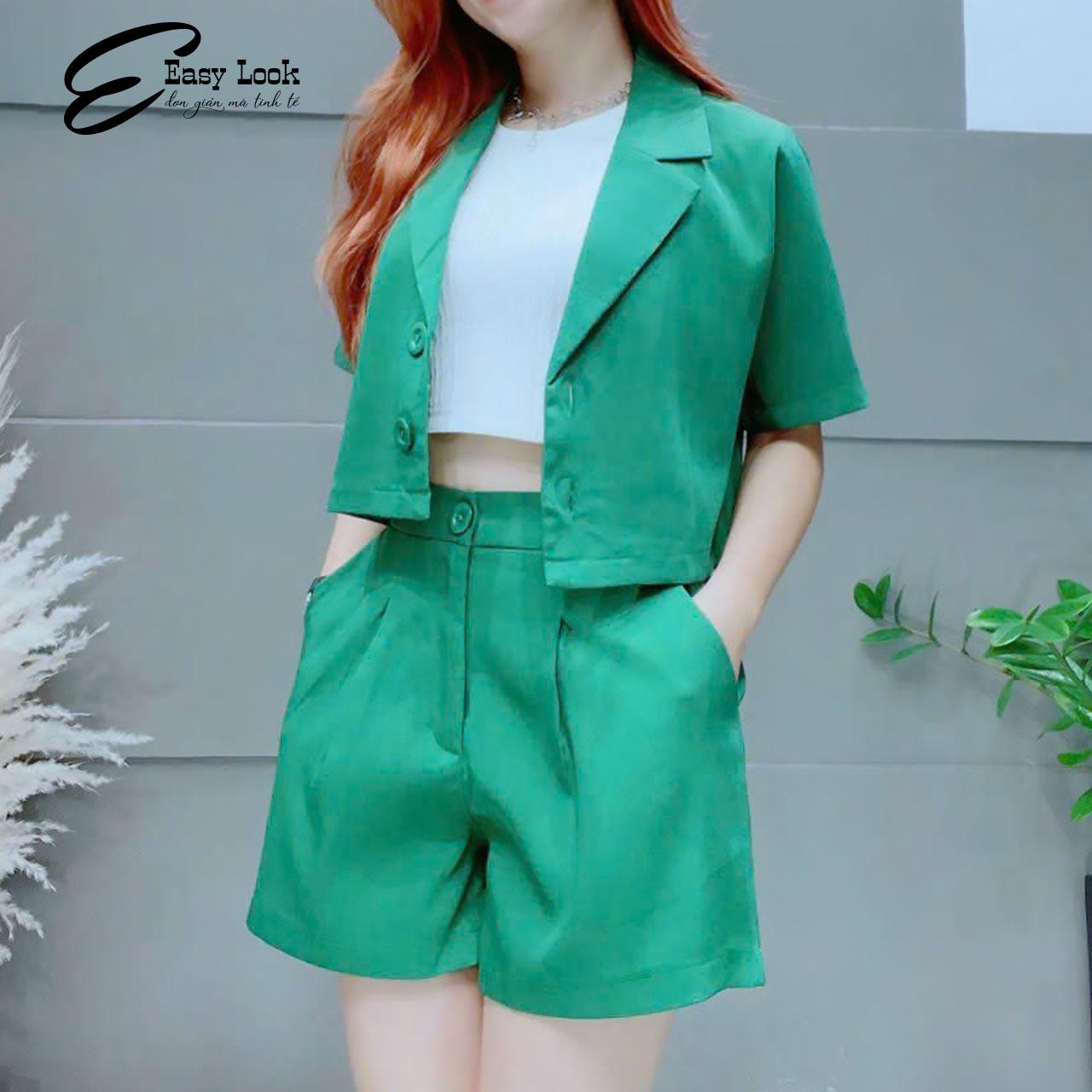 Bộ áo sơ mi cổ vest và quần short PL94740