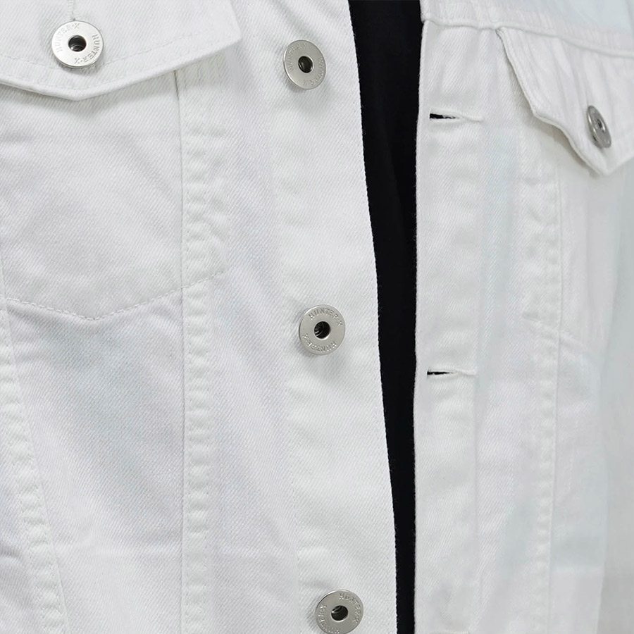 Áo Khoác Jeans Cao Cấp HUNTER X-RAYS Form Slim Cotton Màu Trắng K12