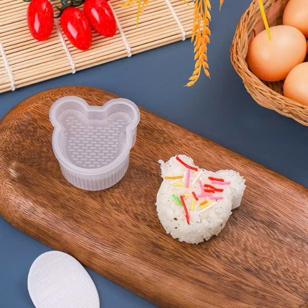 Bộ 7 Khuôn Làm Cơm, Ép Trứng Bento, Làm Bánh Tạo Hình Ngộ Nghĩnh Kích Thích Cho Bé Ăn-Chất Lượng An Toàn- Tặng Kèm Thìa Cơm- Chính Hãng MINIIN