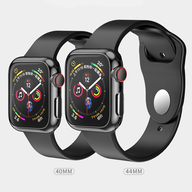 Ốp Case Bảo Vệ TPU Mạ Chrome Hoco Cho Apple Watch Series 4/ 5/ 6/ SE Size 40/44mm_ Hàng Chính Hãng