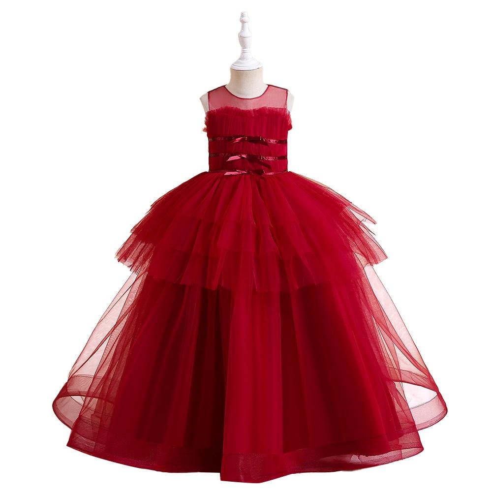 DC25 Size110-170 (14-50kg) Đầm công chúa cao cấp (Đầm voan xoè 3 tầng vải lụa dự tiệc đám cưới) hàng quảng châu