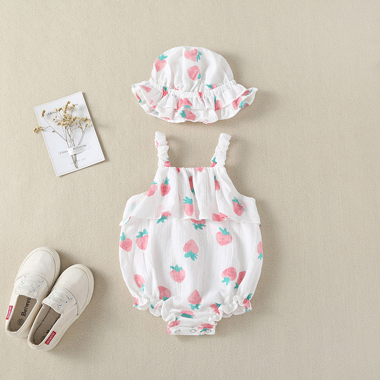 Bodysuit cho bé sợi tre, áo liền quần sát nách kèm mũ xinh xắn cho bé gái từ 7-13kg