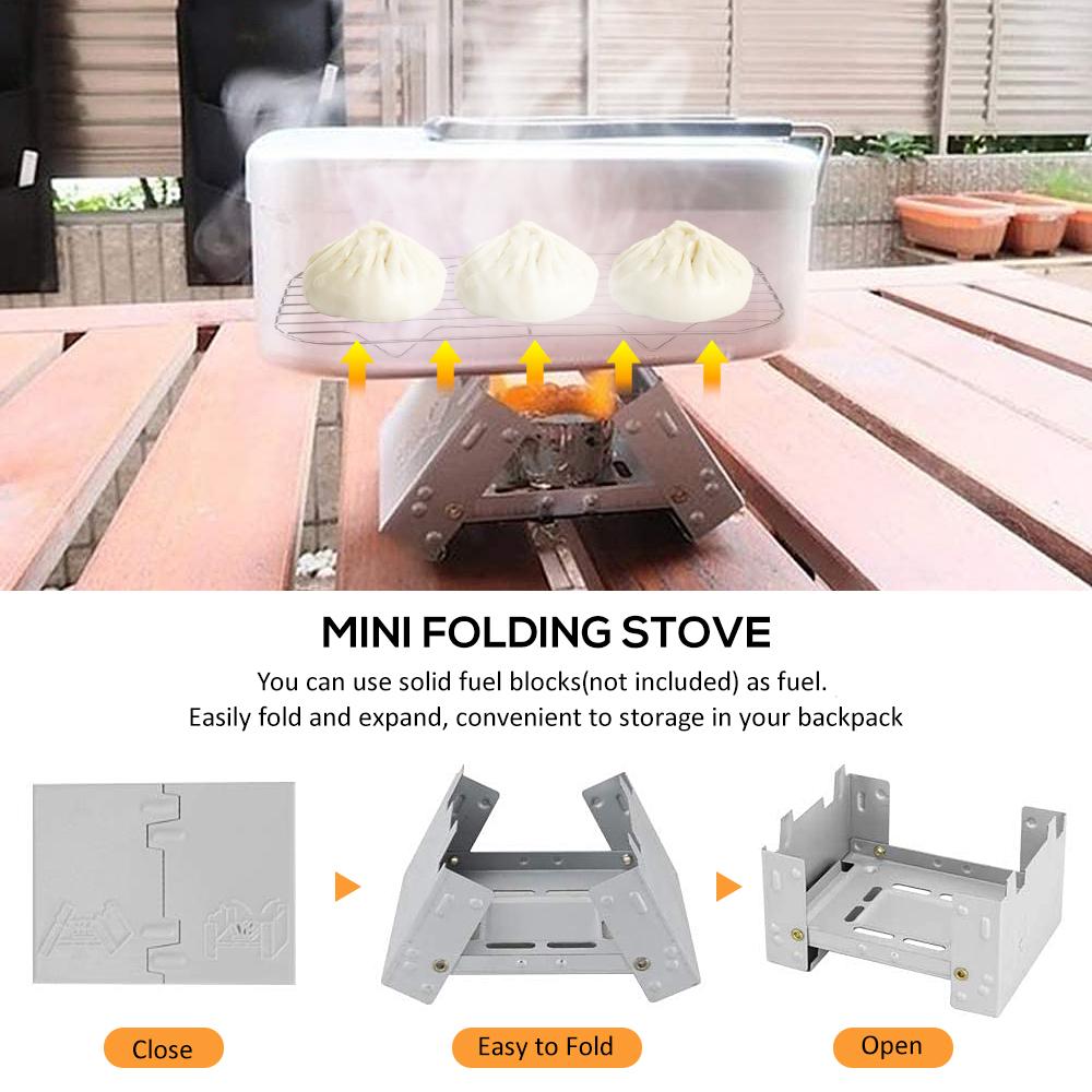 Bếp cồn lắp ráp ngoài trời lò nung cồn di động để cắm trại