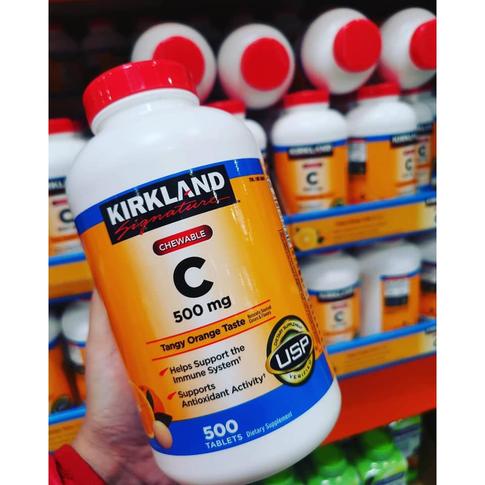 Vitamin C Kirkland Signature Mỹ tăng sức đề kháng, sáng da, mờ thâm, làm chậm quá trình lão hóa, nhanh lành vết thương (bệnh) - OZ Slim Store