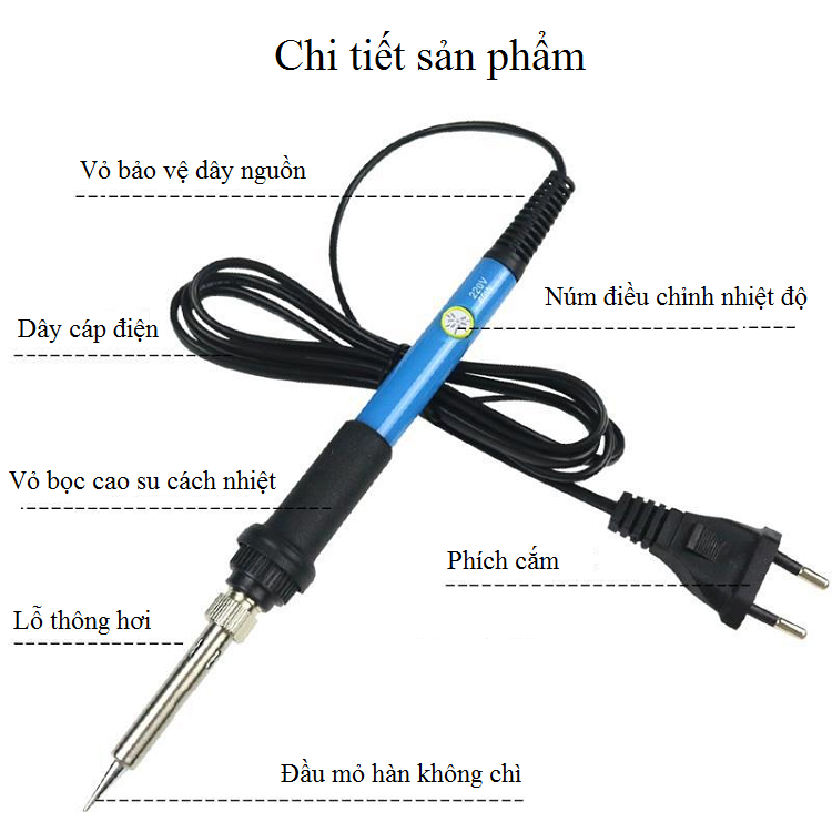 Mỏ hàn cầm tay đa năng tích hợp 71 đầu thay thế, tiện lợi dễ sử dụng