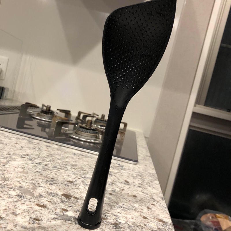Muôi chiên đầu vát chống dính Echo Black 24cm - Hàng nội địa Nhật Bản, nhập khẩu chính hãng