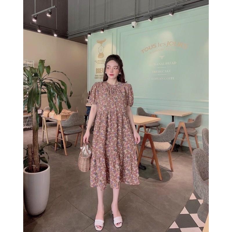 Váy suông hoa nhí đuôi cá