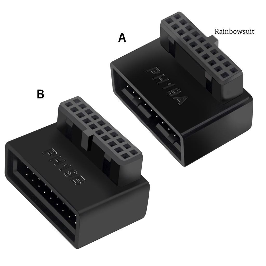 Đầu Nối Bo Mạch Chủ USB 3.0 19/20 Pin 90 Độ Chuyên Dụng Dành Cho Máy Tính