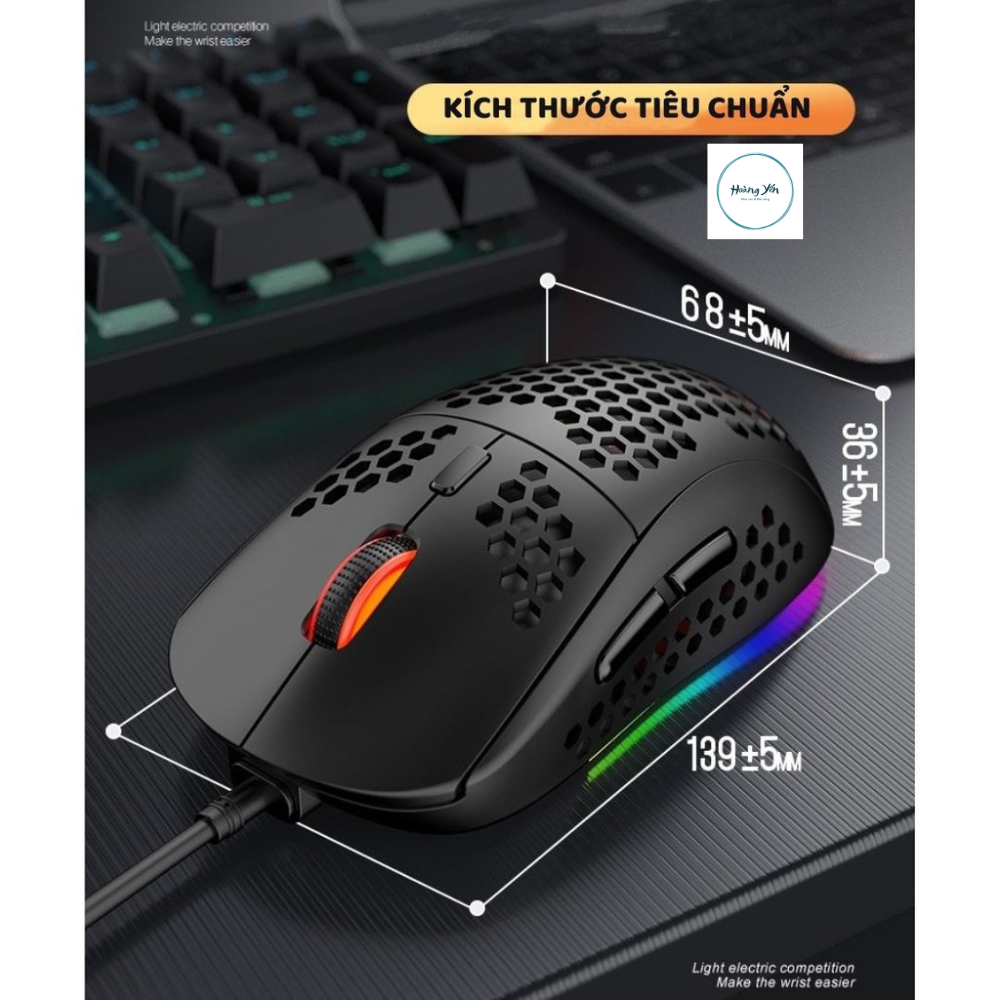 Chuột Cơ Gaming Chuyên Chơi Game Máy Tính PC Laptop M8 PRO 2022 Thế Hệ Mới LED RGB Nhiều Chế Độ, DPI 6 Mức