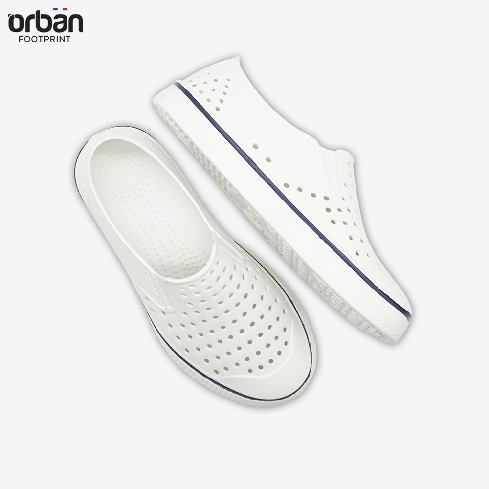 Giày lỗ Urban Footpritn EVA fylon D2201 trắng lé xanh chàm