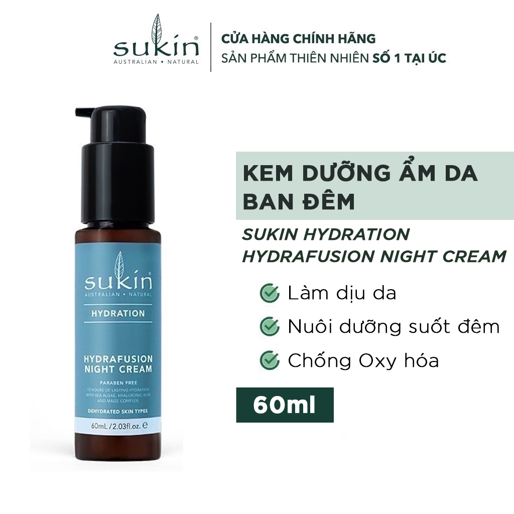 Kem Dưỡng Ẩm Da Ban Đêm Sukin Hydration Hydrafusion Night Cream 60ml