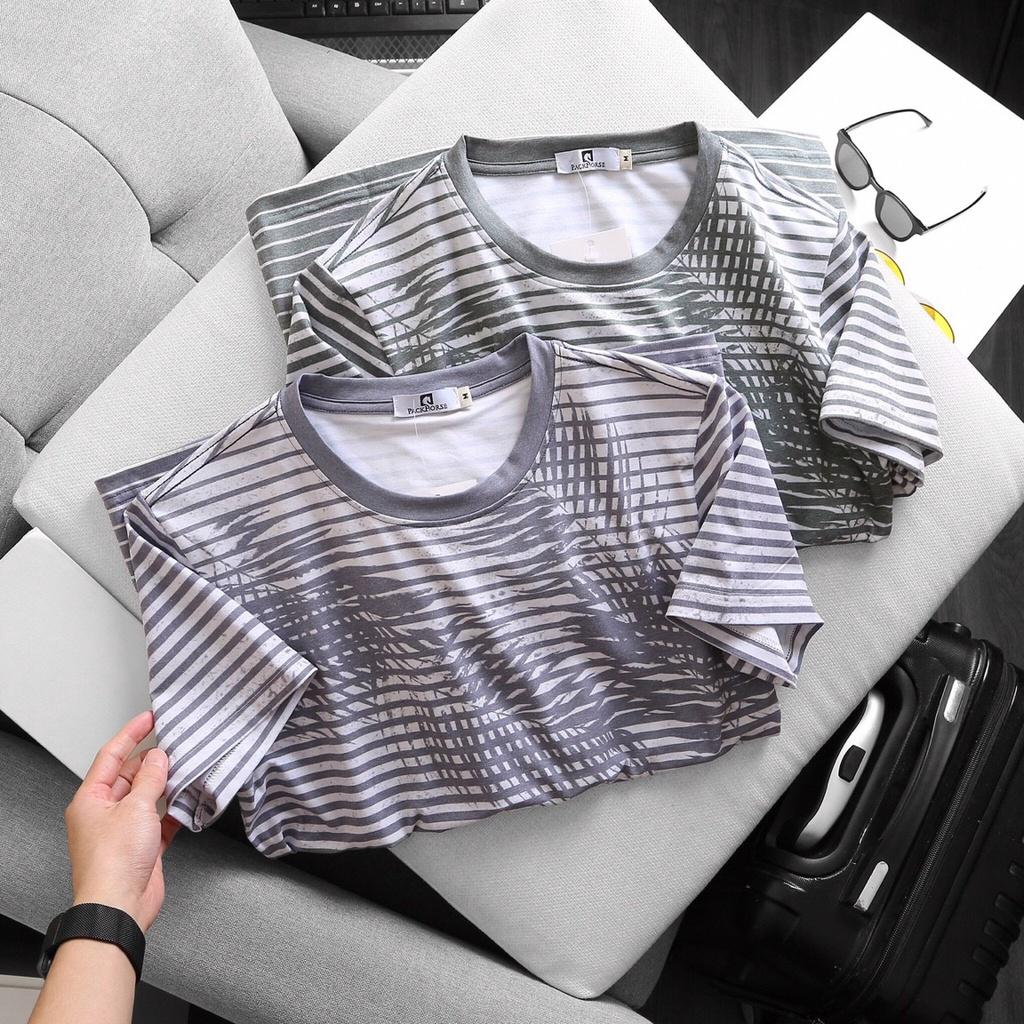 Áo thun nam cổ tròn HÀN QUỐC vải Cotton co giãn,dày dặn, form regular fit