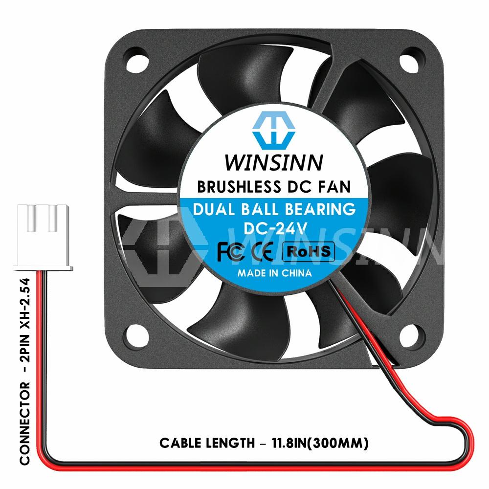 WINSINN Quạt 40mm DC 5V 12V 24V 4010 Thủy Lực/Ổ Bi Kép Làm Mát Không Chổi Than 40x10mm 2PIN