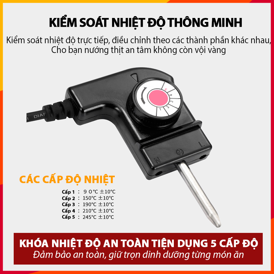 Bếp lẩu nướng điện đa năng 2 trong 1 model BL01 cao cấp tiện lợi an toàn