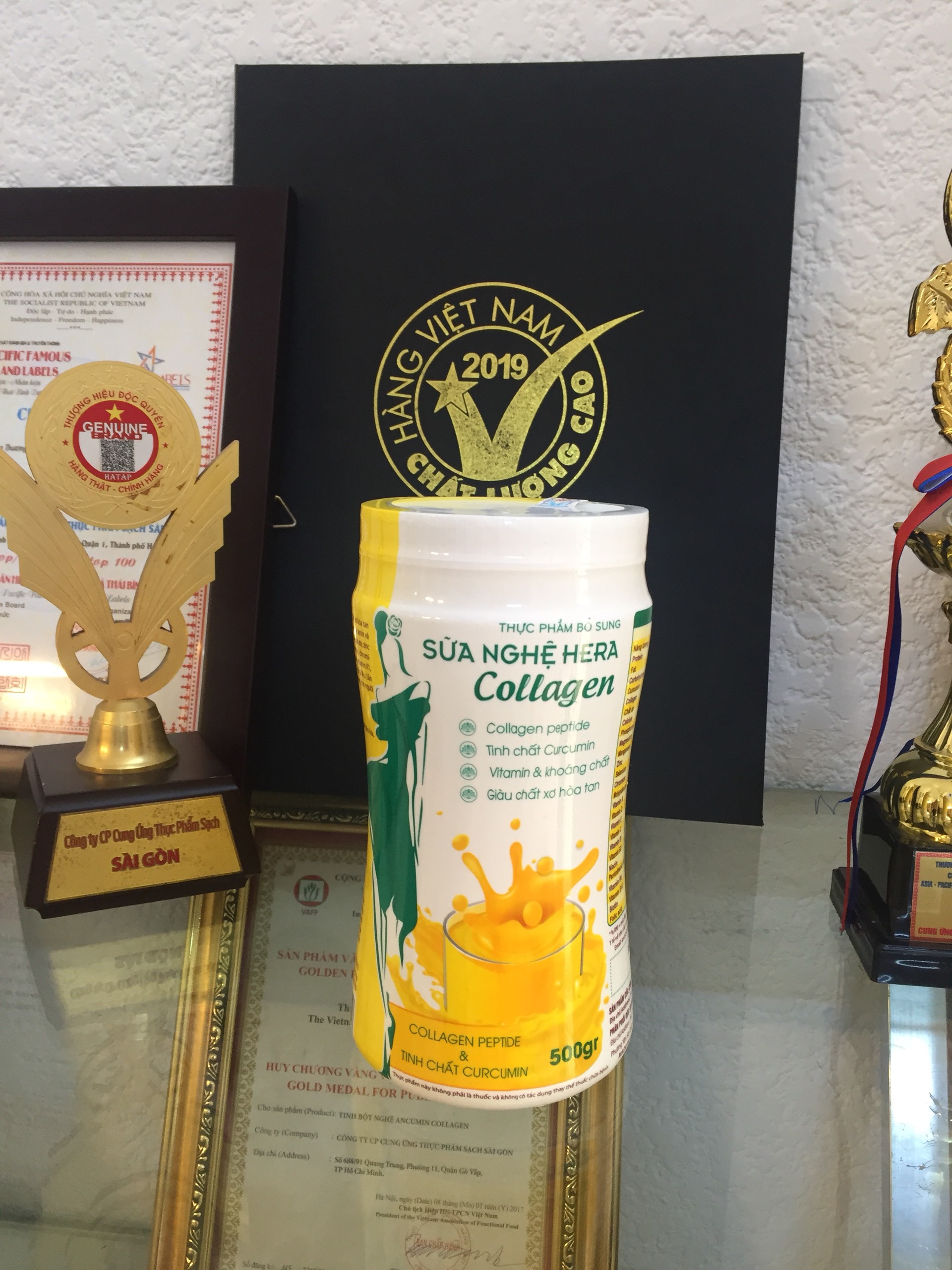 Combo 2 hộp Sữa nghệ hera collagen 500gr/hộp