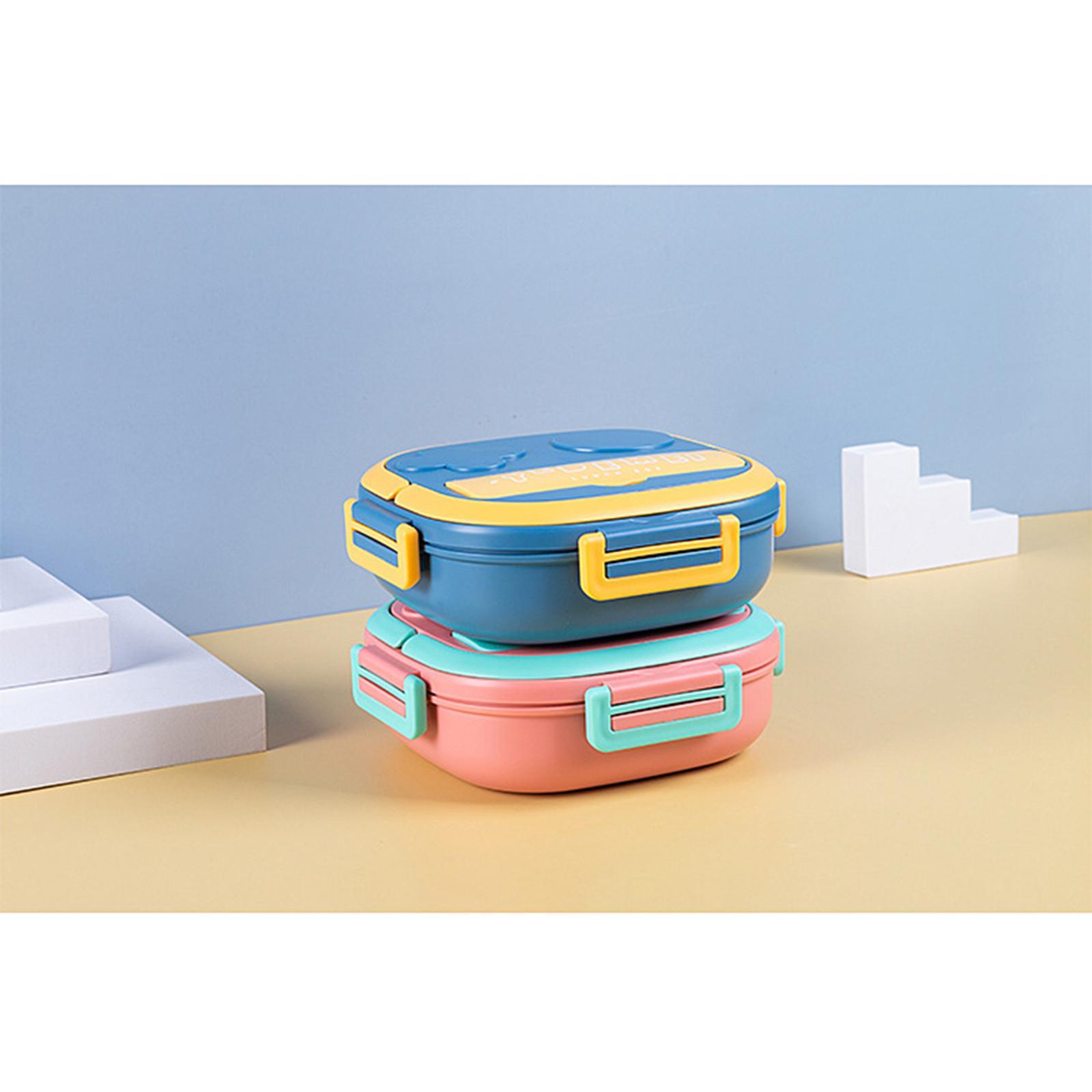 Food Storage Lunch Box Grids Portable Lid Square for Office Camping