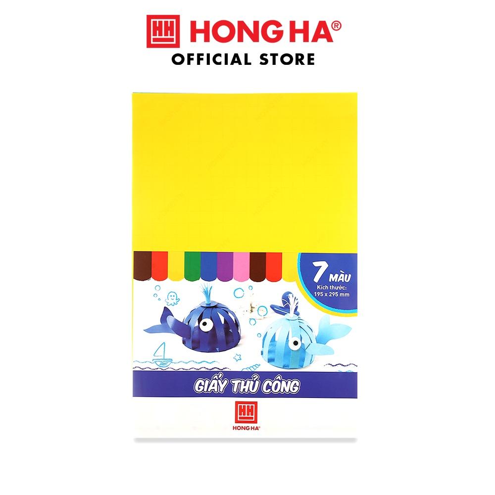 Giấy thủ công 7 màu Hồng Hà