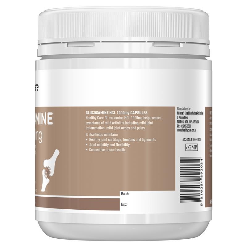 Healthy Care Glucosamine HCL 1000mg 200 Capsules
