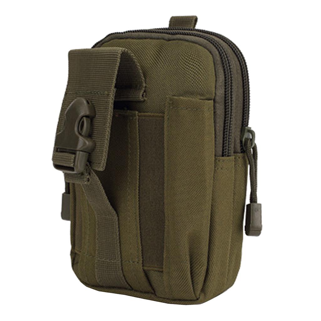 Tactical Compact 600D Oxford Cloth Waterproof Multipurpose Utility Gadget Belt Waist Bag with Cell Phone Holder for Camping Hiking Soprts