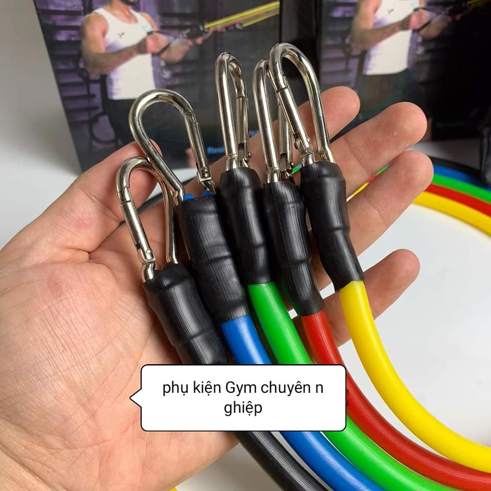 Bộ 5 Dây Ngũ Sắc Kháng Lực Đa Năng Tập Full Body - Dụng Cụ Tập Gym Tại Nhà Tiện Lợi