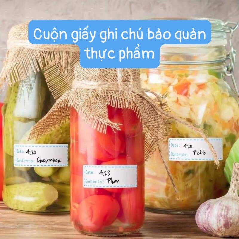 Nhãn Dán Ghi Chú Dính Sẵn Bảo Quản Thực Phẩm Trong Tủ Lạnh Tiện Lợi