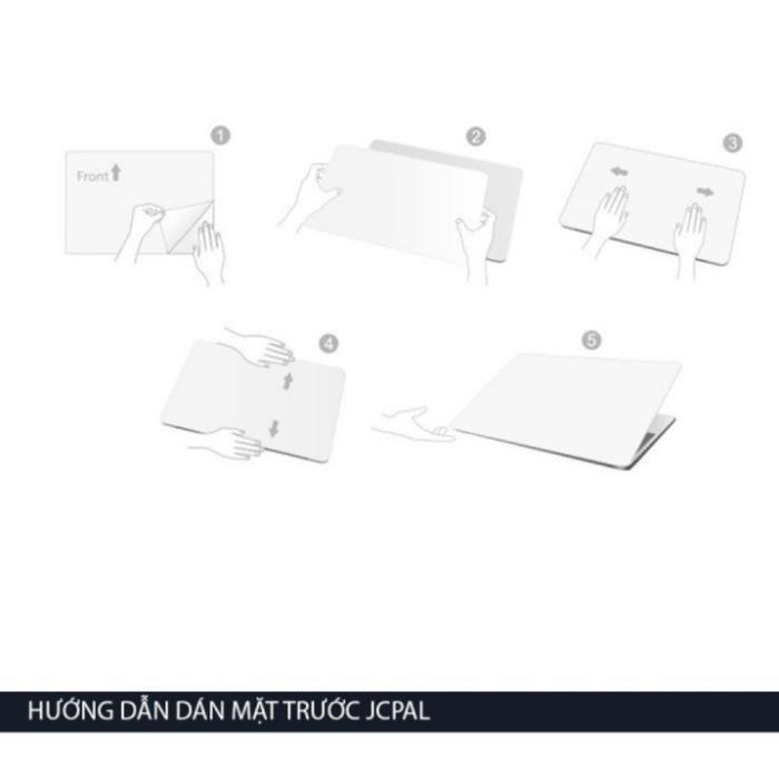 Bộ Dán Macbook Full JCPAL 5 in 1 Màu Bạc