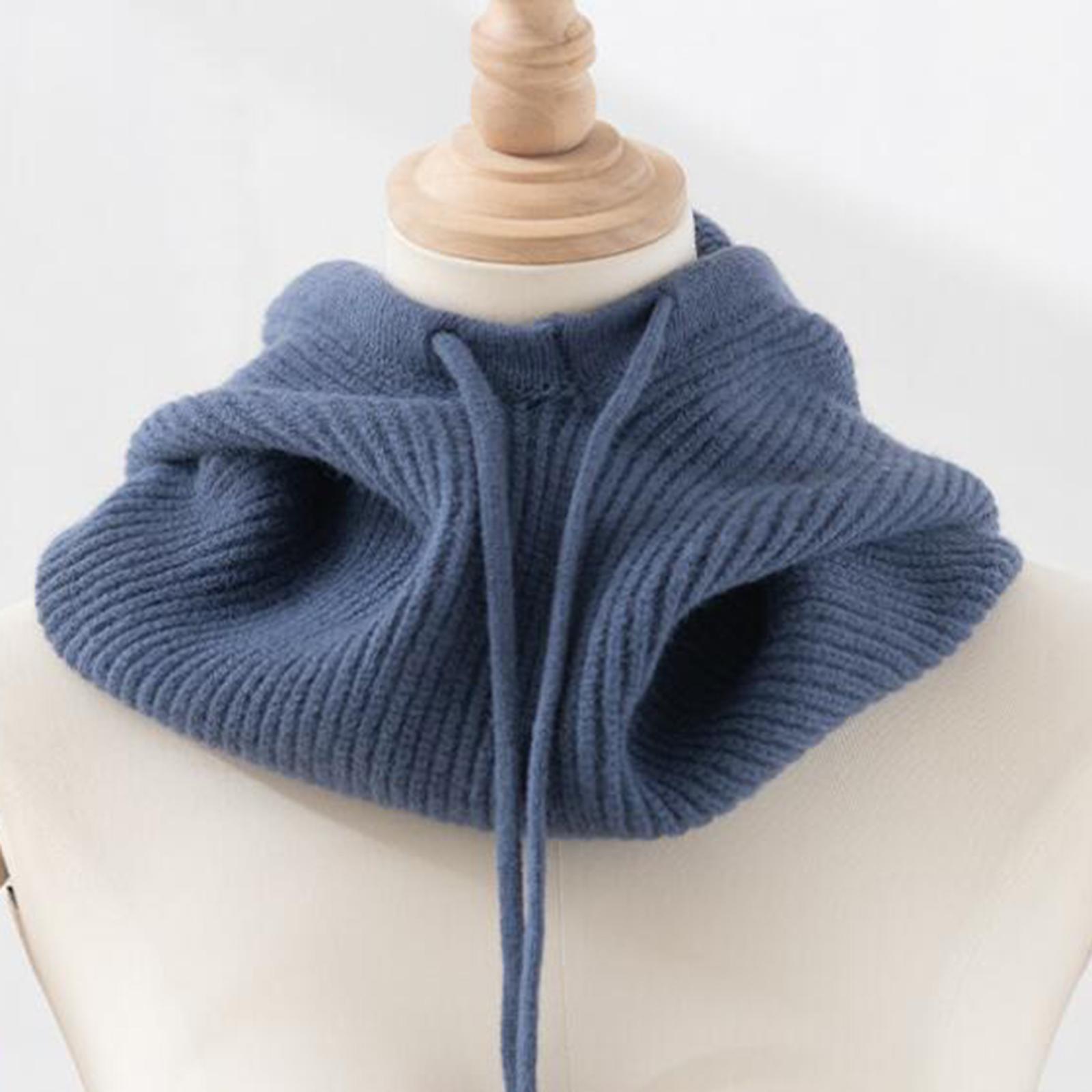 Warm Winter Hats Ski Neck Warmer Cap Outdoor Sports Knitted Hooded Scarf