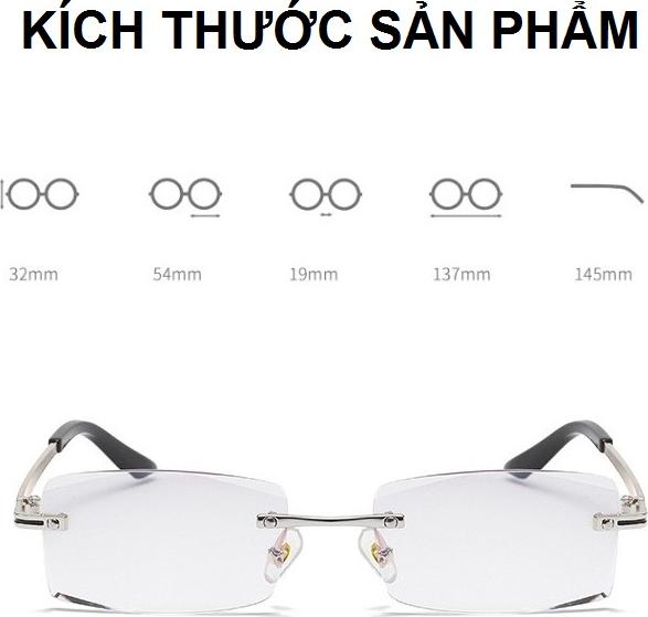 Kính lão thị viễn thị trung niên gọng khoan nam tính chống bức xạ kv4n