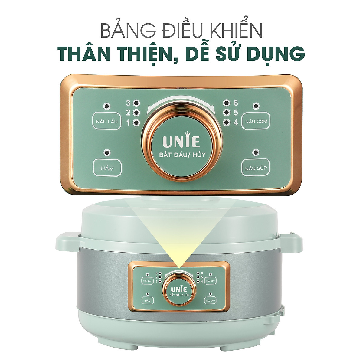 Nồi áp suất điện đa năng UNIE UN630 dung tích 3L công suất 1000W - Hàng chính hãng