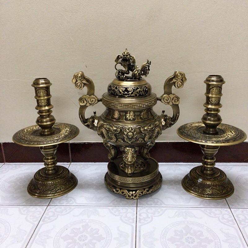 Bộ đỉnh thờ ngũ sự 50cm