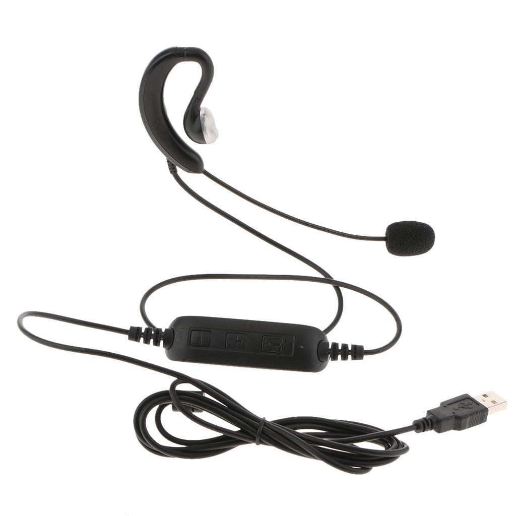USB Call Center Telephone Headphone with Noise Cancelling Monaural Headset