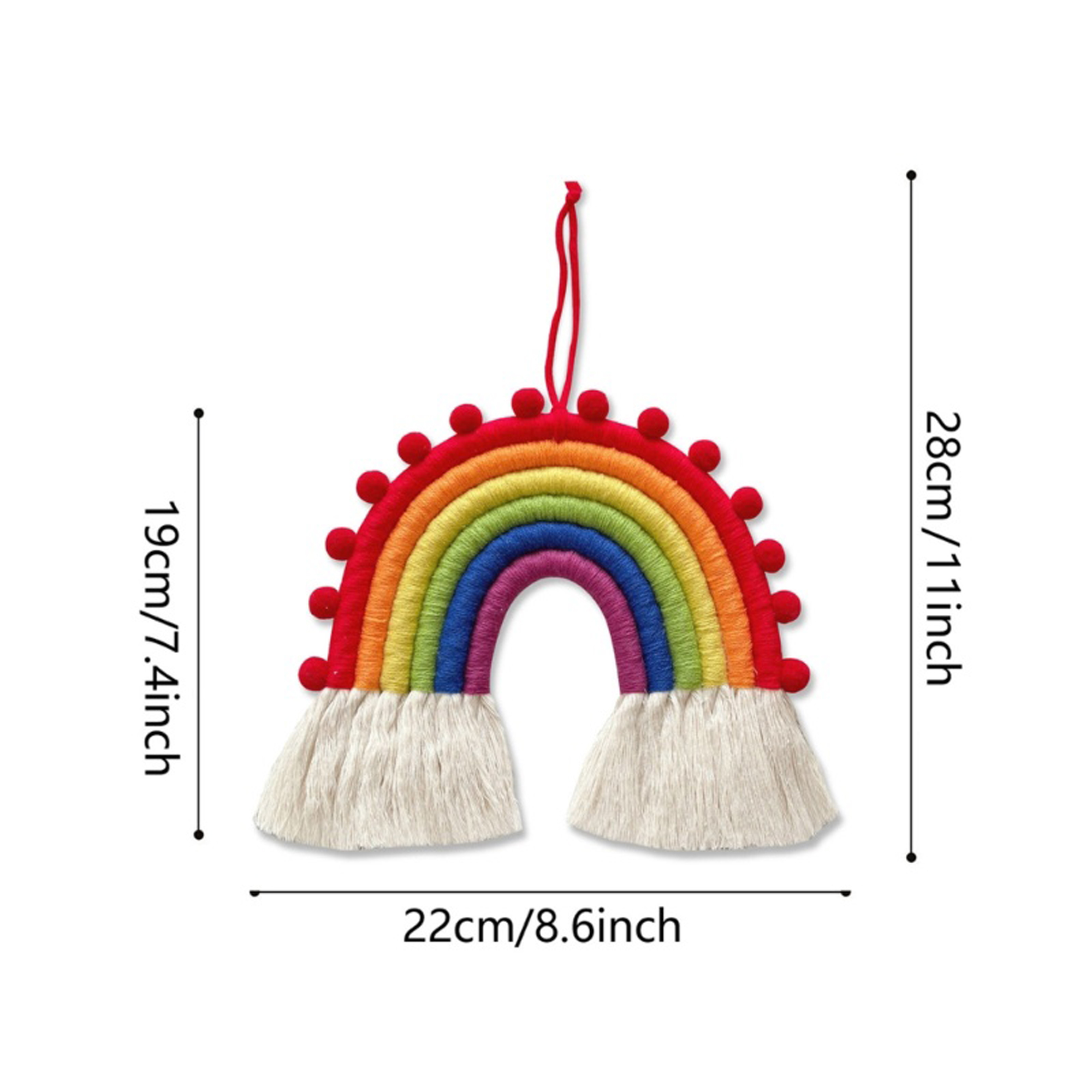 Cầu vồng macrame quà tặng trang trí phòng bé size lớn - ảnh thật, nhiều mẫu