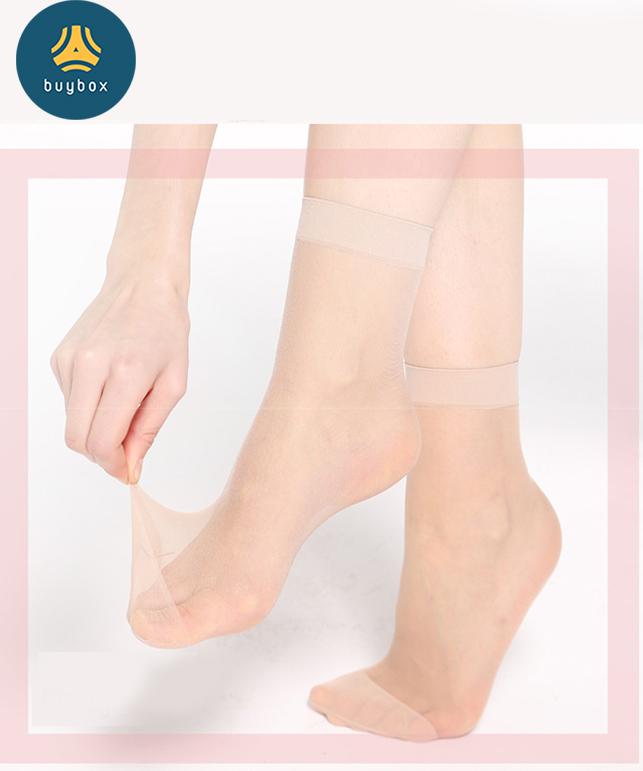 Combo 5 cặp vớ da mỏng tone màu thích hợp da Á Đông có cổ và mũi vớ dệt 2 lớp - buybox - BBPK28
