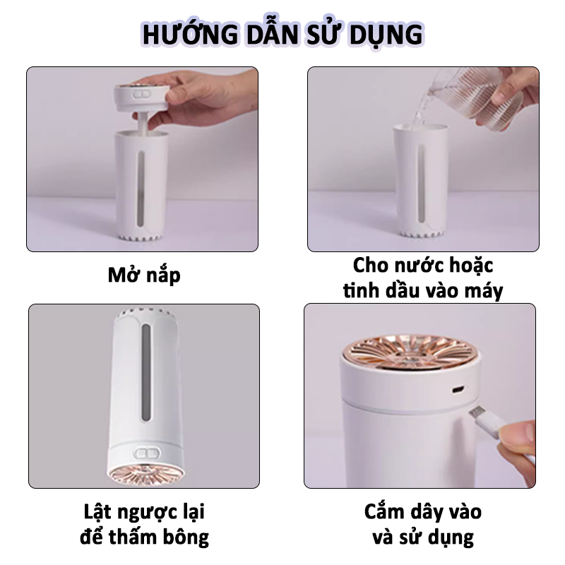Máy lọc không khí trên ô tô máy phun sương công nghệ AI - D1676